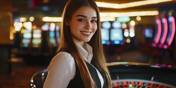Gambaran tampilan modern dan interaktif dari permainan casino slot online